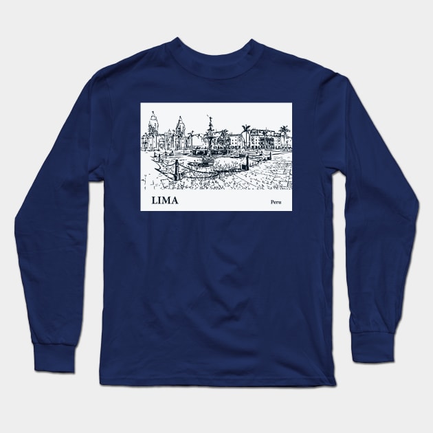 Lima - Peru Long Sleeve T-Shirt by Lakeric